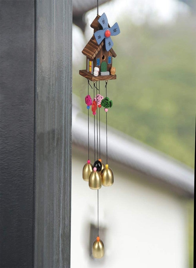 ShopNGift Feng Shui Wind Chime - Wooden Bell Wind Chime - for Outdoor,Indoor Home Decoration（1pc） - Image 2